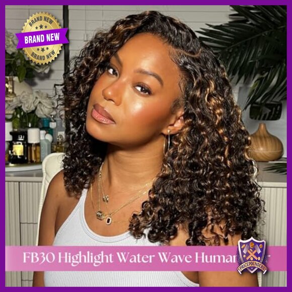 14 Inch Human Hair Extensions Water Wave Bundles 100g Single Weft